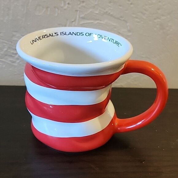 DR. SEUSS UNIVERSAL'S ISLANDS OF ADVENTURE CRUMPLED CAT IN THE HAT COFFEE MUG - Picture 1 of 4
